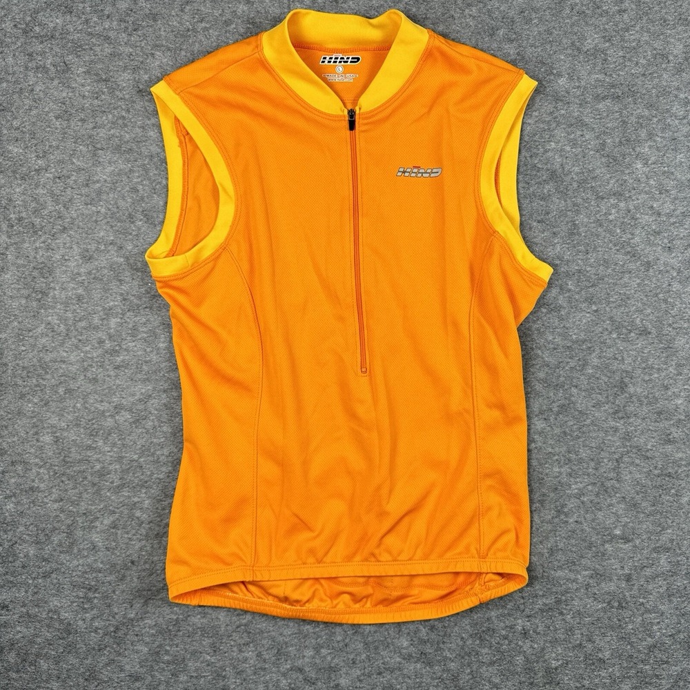 Hind Jersey Cycling Vest Shirt Women Orange Half Zip